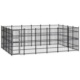 Outdoor Dog Kennel Steel 238.1 ft¬≤