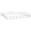 Dog Kennel Black 688.9 ft¬≤ Steel