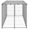 Dog Kennel Silver 129.9"x43.3"x43.3" Steel