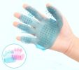 Pet Palm Brush, Hand Shampoo Grooming Bath Massage Glove, Brush Comb Five Finger for Combing and Rubbing Palm Brushed